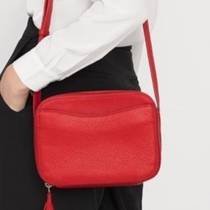 Cuyana red crossbody Tassel
